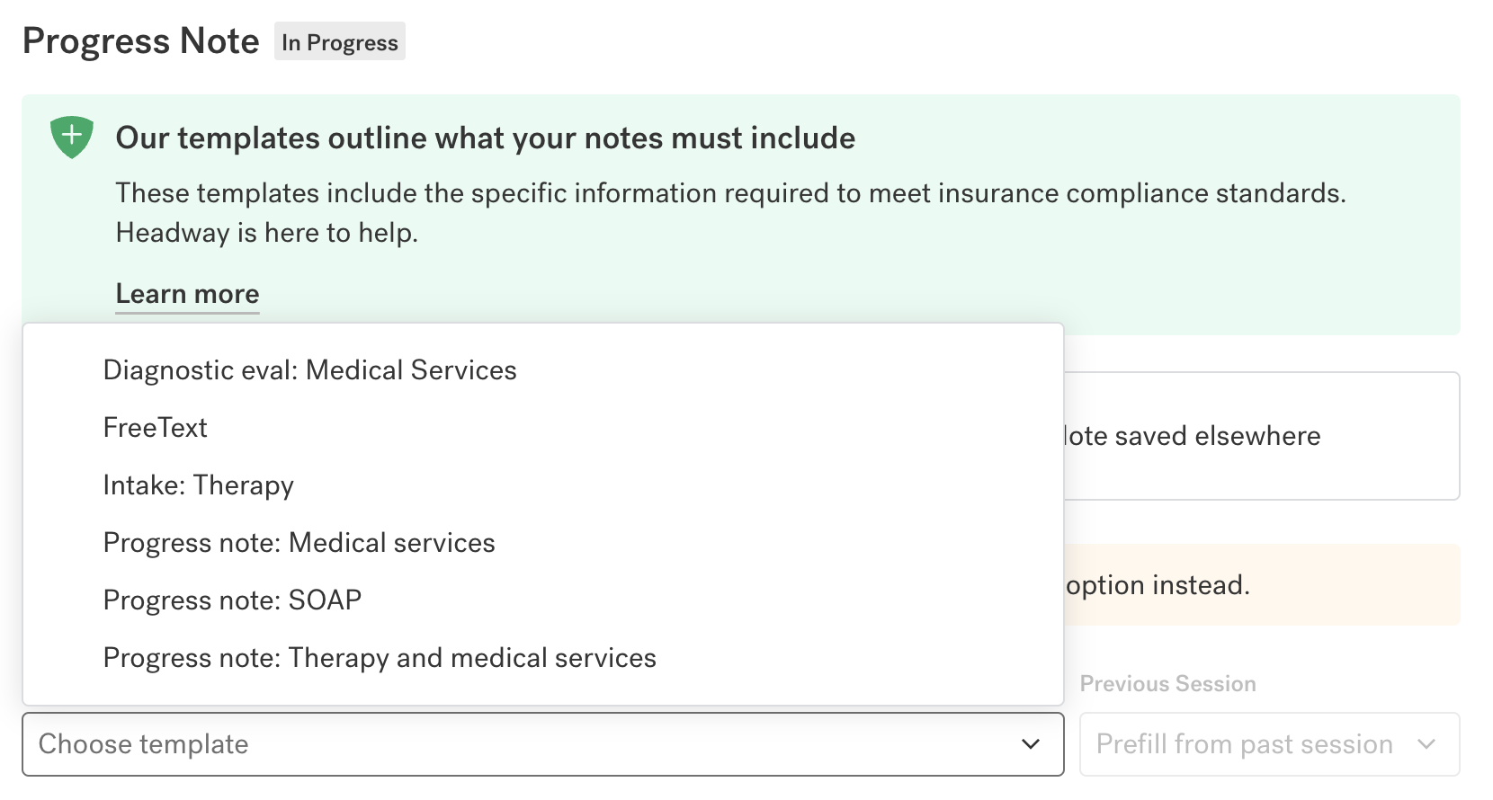 Keeping progress notes on Headway – Headway
